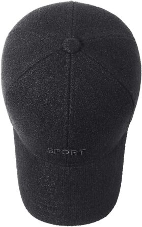 Кепка бейсболка чоловіча YAMEE зимова з відкидним навушником, тепла шапка-кепка на осінь/зиму, універсальний розмір (2245/Сірий)