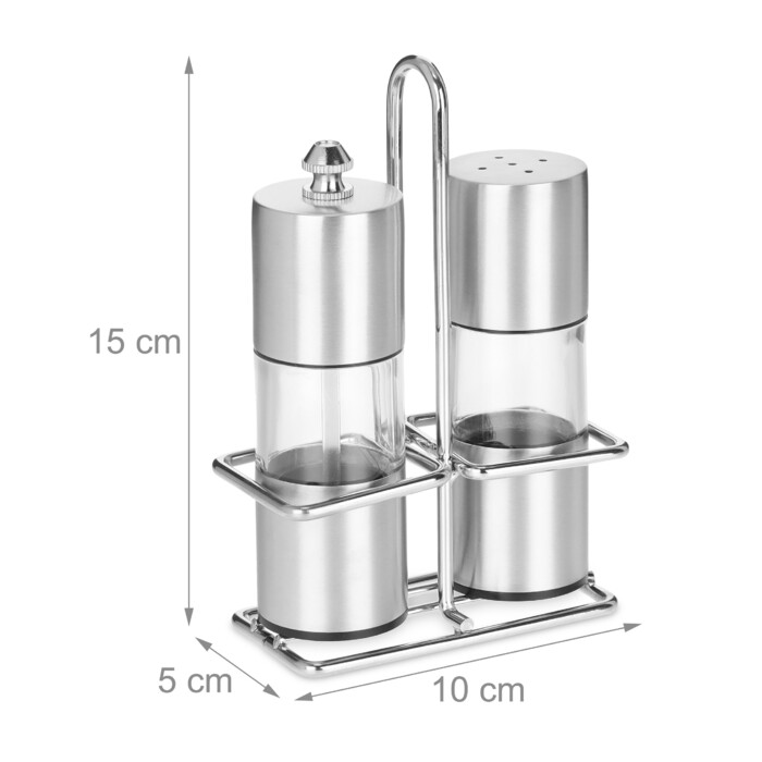Relaxdays Spice Shaker & Spice Grinder 2-Piece Set