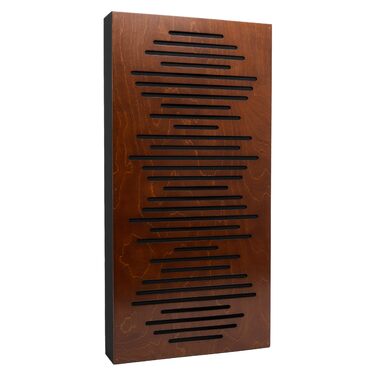 Акустичні панелі Bluetone WaveFuser PRO для звукоізоляції та шумопоглинання, декоративний диффузор для стін у студію, офіс та дім (100x50x7 см, горіх)