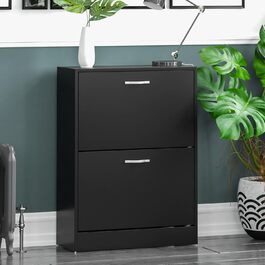 Чорна дерев'яна тумба Vida Designs Home Discount з 2 шухлядами для зберігання, меблі для вітальні