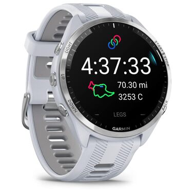 Розумний годинник Garmin Forerunner 965 Quarz для чоловіків та жінок, білий/сірий