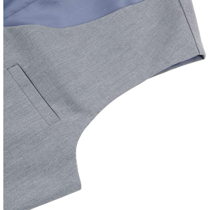 Чоловіча жилетка Allthemen V-подібний виріз, однобортна, Slim Fit, для ділового костюма (3XL, світло-сіра)