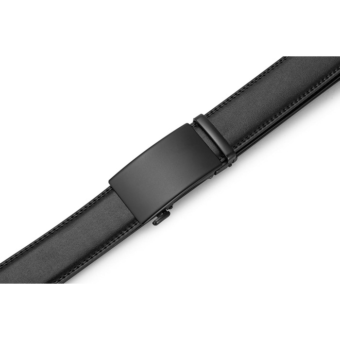 Чоловічий шкіряний ремінь на пряжці, ширина 35 мм, чорний, 125 см, підходить для об'єму талії 92-107 см. Ідеально для костюма, бізнесу та джинсів.