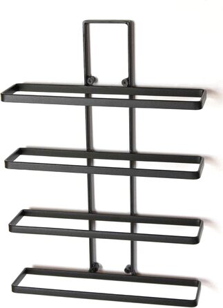DanDiBo Wine Rack Metal Black Wall Mount 4-Wine Expandable Bottle Stand Bottle Shelf Bottle Holder Wall (4 Bottles / 1 pc)