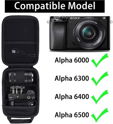 Чохол для камери Sony Alpha 6000/6300/6400/6500/6700, чорний, Aenllosi