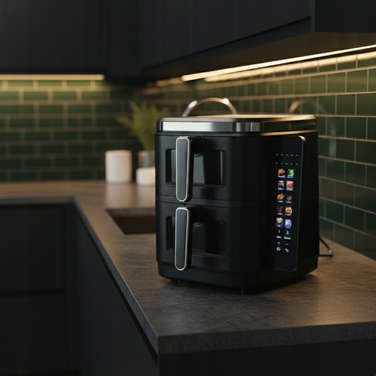 Аерофритюрниця AirDweller Air Fryer з двома чашами, 11 л, 2800 Вт, чорна