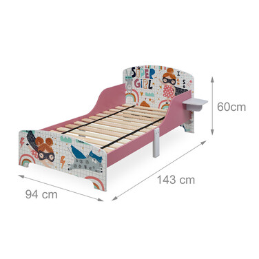 Relaxdays Superhero Toddler Bed with Storage