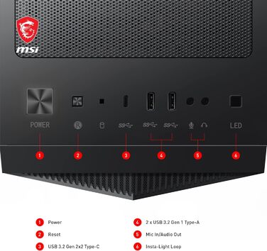 Корпус ПК MSI MPG GUNGNIR 110R: загартоване скло, підтримка ATX/M-ATX/Mini-ITX, 4 RGB вентилятори, USB 3.2 Gen 2x2, магнітний фільтр