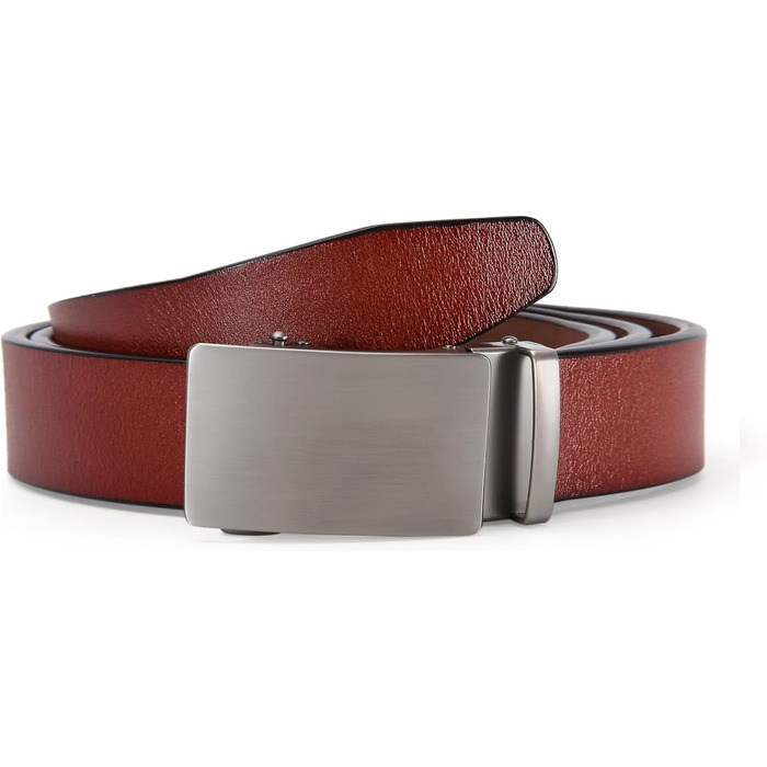 Чоловічий ремінь на пряжці, автоматична застібка, 35 мм, регульований, 130 см (Y-коричневий)