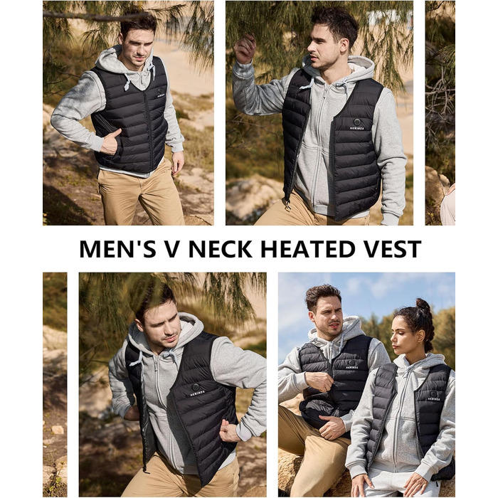 Грілка для рук чоловіча HEWINZE з акумулятором 7.4V, для полювання, розмір XL