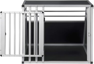 Кія для перевезення собак та котів EUGAD, алюмінієва, 65x85x71 см, чорна