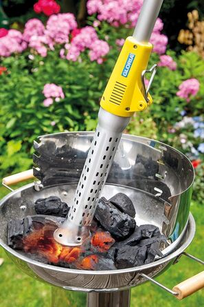 GLORIA Thermoflamm BIO Electro Weed Burner | Electric Weed Eliminator, Weed Torch | Easy & Safe Operation | Heat Protection thanks to Cone Nozzle | For a Weed-Free Garden & Pavement (2000W), yellow