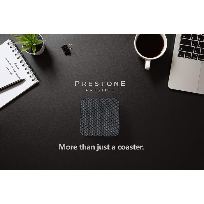 Modern Coasters for Drinks | Premium Carbon & Wood Unique geometric design Protects wooden tables Gift in luxurious gift box (Carbon square)