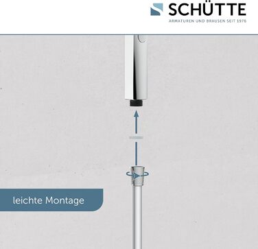 SCHÜTTE Handshower SAMOA RAIN | Jet Stream Technology | Showerhead with over 300 nozzles | 3 adjustable spray patterns | Anti-limescale showerhead for the shower | White (Chrome)