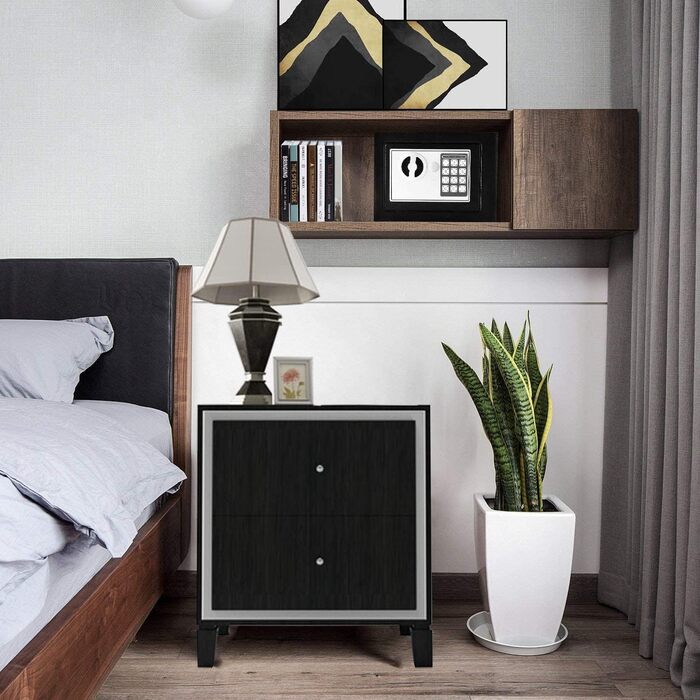 Електронний сейф Tresor Für Zuhause 6.6L: вогнестійкий, водонепроникний, з 2 ключами для цінностей, грошей та зброї