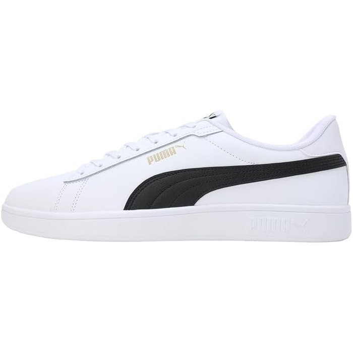 Кросівки Puma Smash 3.0 L для чоловіків, шкіряні, чорні (44.5 EU, White Black Gold)