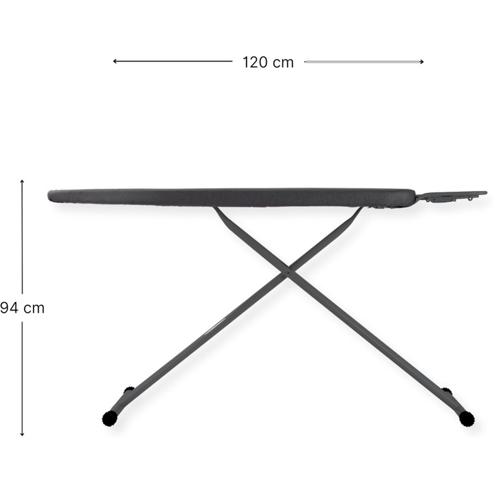 Прасувальна дошка SensaHome – складана, 120x38 см, з підставкою для праски, квітковий принт (темно-сірий)