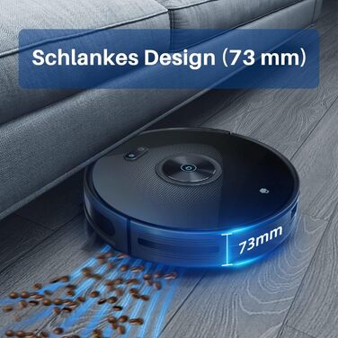 Робот-пилосос Chuango RV-500 з функцією миття підлоги, 4 режими, 500 мл контейнер для сміття, 300 мл бак для води, 2200Pa, до 150 хв роботи