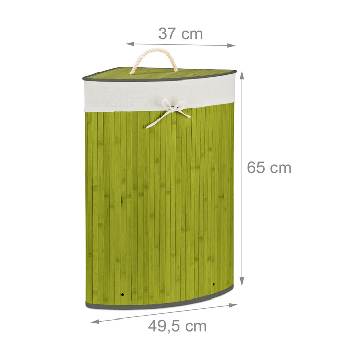 Relaxdays Bamboo Laundry Basket