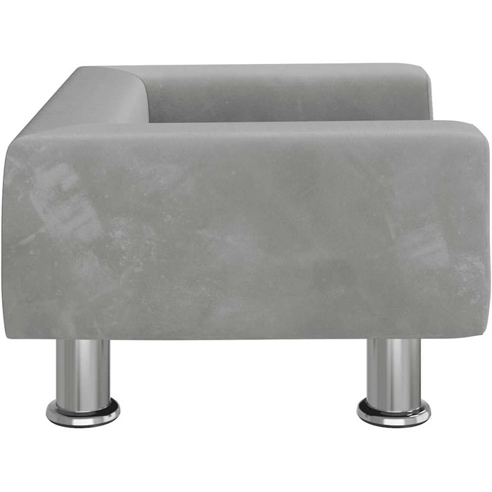 Крісло-лежанка для собак та котів, лежанка для домашніх тварин, м'яка, сіра, 50 x 40 x 26.5 см