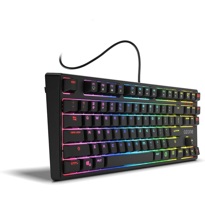 Ozone Gaming Gear Double TAP: Клавіатура + Миша для ігор, RGB підсвітка, сенсор Avago 4000 DPI, USB, Battle Royale