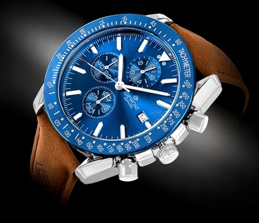 Чоловічий годинник Giewont Chronograph Sapphire, коричнево-синій GW8720-A2