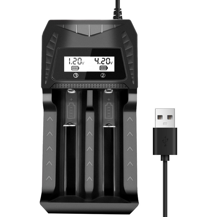 Зарядний пристрій для акумуляторів 18650 з LCD дисплеєм, 12 слотів, універсальний, швидка зарядка для 26650, 16340, 14500, 18350, 18500 AA AAA (тільки зарядний пристрій)