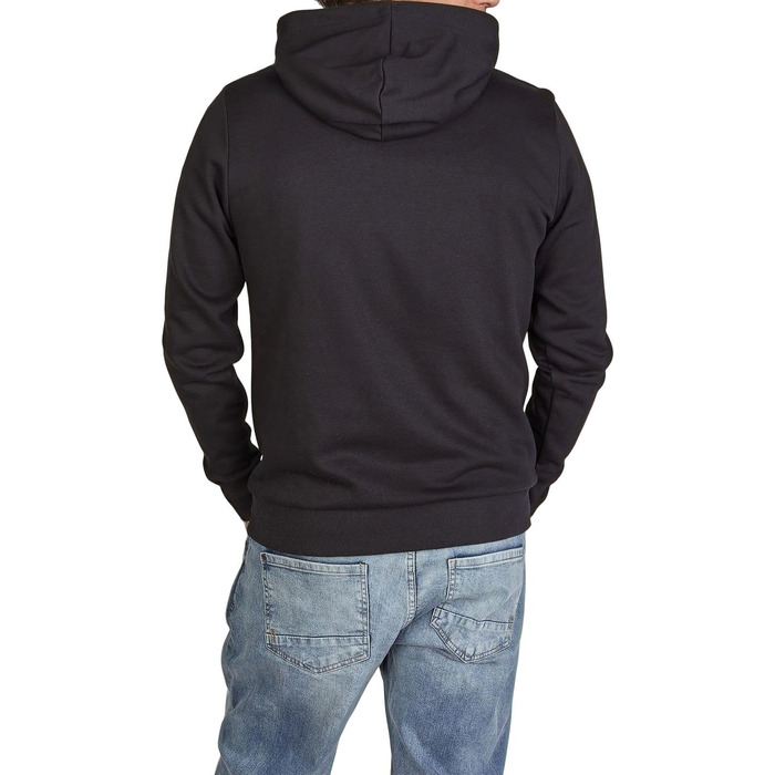 Чоловіча толстовка з капюшоном Tom Tailor Regular Fit з принтом, колір Almost Black (XXL)