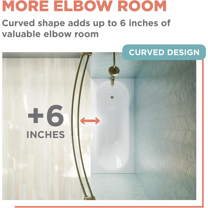 Двопрогінна натяжна штанга для душу Zenna Home, без свердління, 127-183 см, золота, нержавіюча сталь