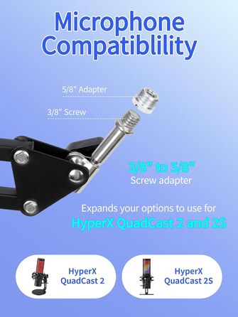Кріплення для мікрофона HyperX QuadCast та інші - YOUSHARES (з поп-фільтром)