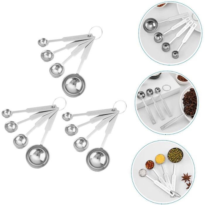 36-Piece Measuring Spoon Set with Graduated Measuring Spoons, Measuring Spoon Set for Liquids, Measuring Cups for Baking, Teaspoon Measuring Spoons, Stackable Measuring Spoon Set