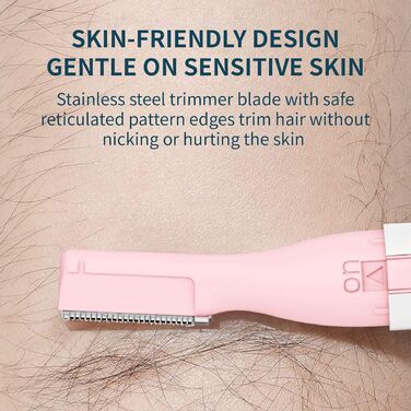 TOUCHBeauty Електричний тример для брів AG-815B (Рожевий) - прецизійний коректор з гребенем, бездротовий, для жінок