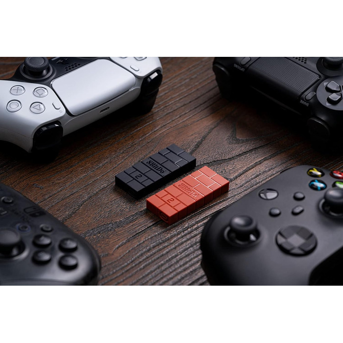 Бездротовий Bluetooth адаптер 8BitDo USB Wireless Adapter 2 для Switch, Windows 10, Android, PS4/5, Xbox (Коричневий)