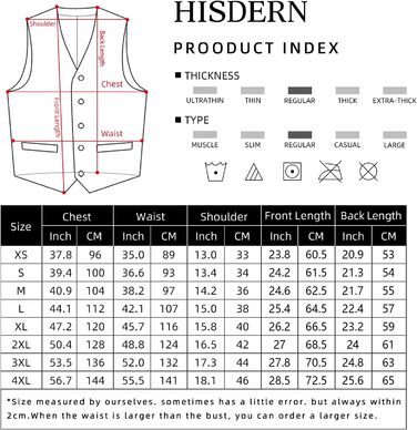 Жилет чоловічий HISDERN Vintage Casual Tweed з вовни в колірну смужку Herringbone для весілля, офісу та ділових зустрічей (L, темно-сірий)