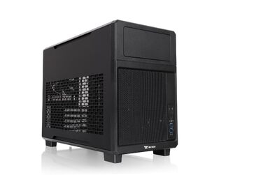 Корпус для ПК Thermaltake TR200 Micro Chassis, Micro-ATX/Mini-ITX, підтримка СРО 360мм, 7 вентиляторів 120мм, USB-C, чорний