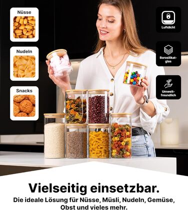 Набір контейнерів для зберігання Deco haus® 2 шт. (1,3 л) - герметичні банки для кави, цукру, крупи та інших продуктів