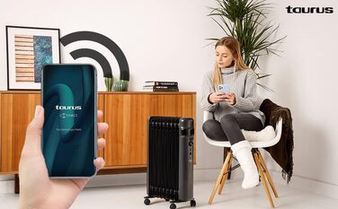 Масляний радіатор Taurus Agadir Connect 2500, чорний - розумна система керування