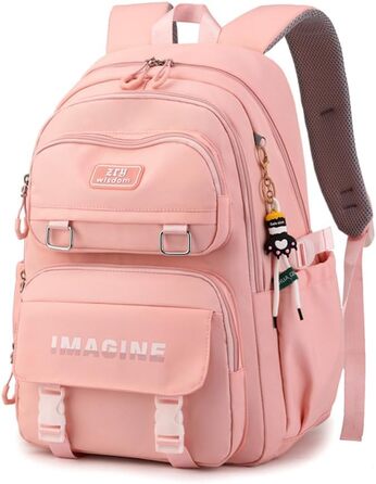 Шкільний рюкзак Tanou для дівчаток-підлітків, велика місткість, чорний (9573# Рожевий)