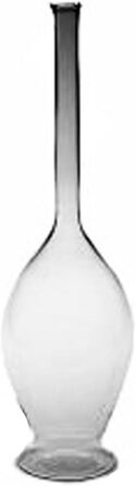 Oval carafe with Cancer zodiac sign, decorative glass carafe, fillable, made of clear glass, crystal glass, mouth-blown, capacity 0.5 liters, height approx. 30 cm