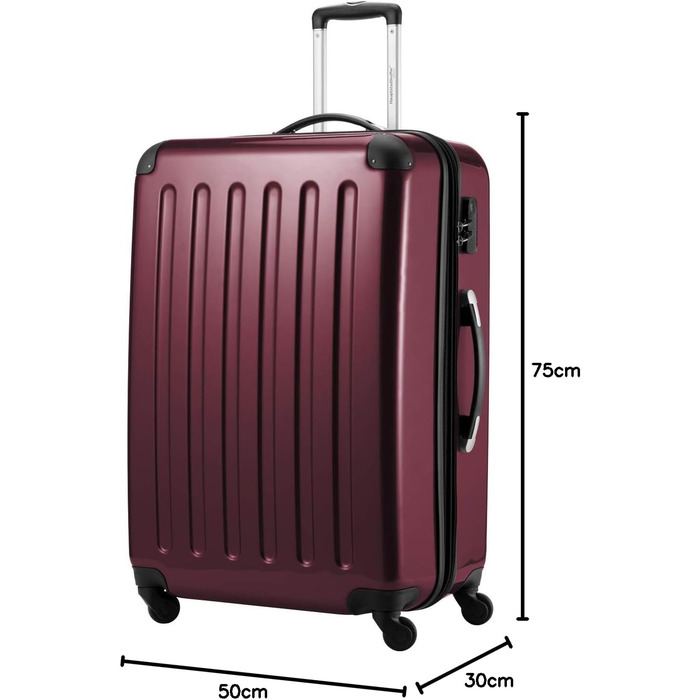 Чемодан ручної поклажі Alex Hauptstadtkoffer, 38 x 23 x 23 см, 42 л, з 4 колесами, розширюваний, Бордовий