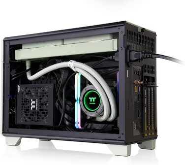 Корпус Thermaltake TR100 Matcha Green Mini-ITX SFF: 18.4L, Dual-Chamber, PCIe 4.0, підтримка AIO 280mm, тихий Airflow
