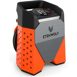 ETENWOLF Zephyr S3 електричний портативний компресор 7800 мА·год, 160 PSI, для авто, мотоциклів, велосипедів, м'ячів, швидке накачування 1 хв, LED-ліхтар, USB-павербанк