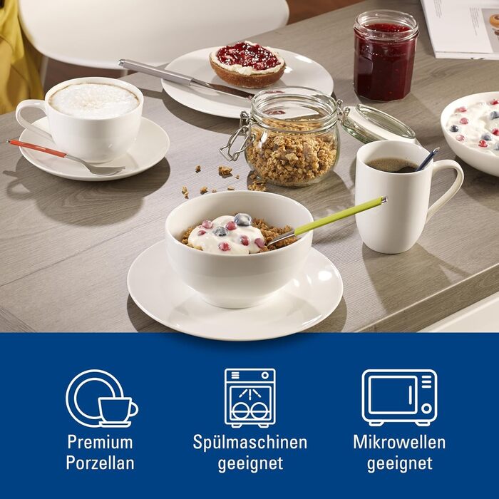 Villeroy & Boch For Me Кружка 2 шт 290 мл Біла, для кави та чаю, Преміум фарфор, Посуд для двох, Підходить для мікрохвильовки та посудомийної машини