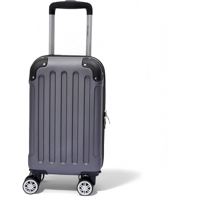 Набір валіз Boleedy 3шт, валіза на коліщатках, дорожній набір валіз (55/66/76 см), ручна поклажа, валіза з жорстким корпусом, 360° обертання, тихі подвійні колеса, телескопічна ручка, сірий колір