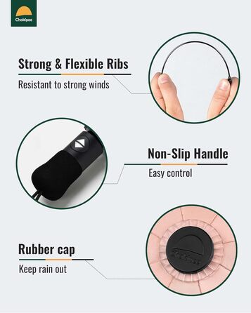 Чакіпі Годинник-парасолька великий, стійкий до вітру, компактний, для подорожей, автоматичний, для жінок та чоловіків, портативний, захист від УФ-променів, парасолька-кишеньковий, покриття 210T, діаметр 97 см, 8 спиць (рожевий)