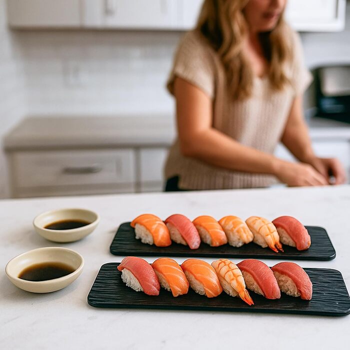 Набір для приготування суші 31 предмет – професійний набір з бамбуковою килимком, дозатором рису, формами для суші та кухонними аксесуарами – ідеально для домашніх суші, сашімі та макі-ролів