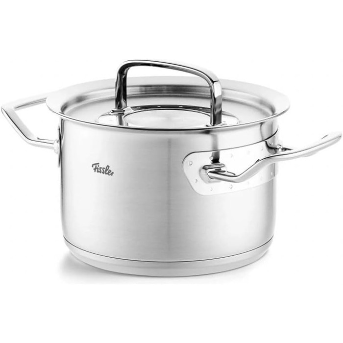 Каструля Fissler Original-Profi Collection, 2.1 л, 16 см, нержавіюча сталь, з металевою кришкою, внутрішня шкала, для індукції, Німеччина