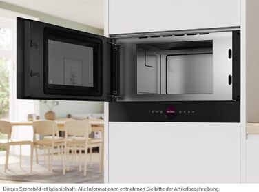 Вбудована мікрохвильова піч Bosch Serie 8 BFL523MW3, 38x50 см, 800 Вт, поворотний стіл 27 см, дверцята зліва, AutoPilot, LED-Touchdisplay