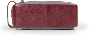 Чоловіча/Жіноча дорожня сумка Londo Echtleder, набір сумок для туалету (Бургунді)