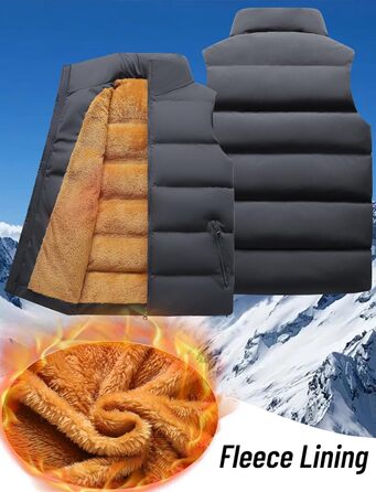 Чоловіча зимова жилетка AIEOE з підкладкою, стьобана жилетка з коміром-стійкою, без рукавів, синього кольору, розмір S